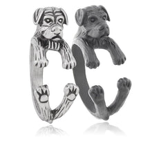 Load image into Gallery viewer, 3D Rottweiler Finger Wrap Rings-Dog Themed Jewellery-Dogs, Jewellery, Ring, Rottweiler-8