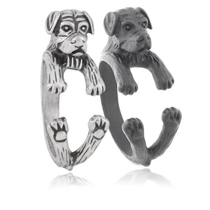 3D Rottweiler Finger Wrap Rings-Dog Themed Jewellery-Dogs, Jewellery, Ring, Rottweiler-8