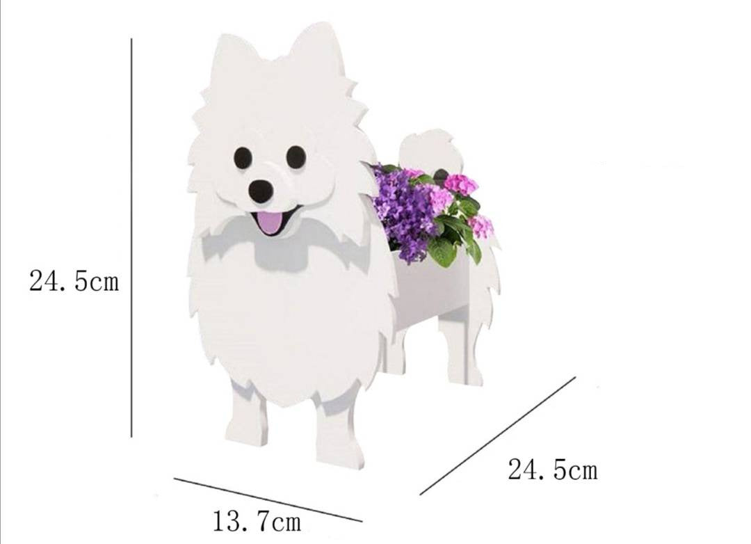 3d Samoyed Love Small Flower Planter 2