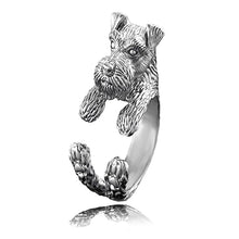 Load image into Gallery viewer, 3D Schnauzer Finger Wrap Rings-Dog Themed Jewellery-Dogs, Jewellery, Ring, Schnauzer-4