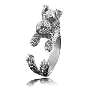 3D Schnauzer Finger Wrap Rings-Dog Themed Jewellery-Dogs, Jewellery, Ring, Schnauzer-4