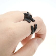Load image into Gallery viewer, 3D Schnauzer Finger Wrap Rings-Dog Themed Jewellery-Dogs, Jewellery, Ring, Schnauzer-7