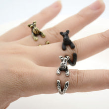 Load image into Gallery viewer, 3D Schnauzer Finger Wrap Rings-Dog Themed Jewellery-Dogs, Jewellery, Ring, Schnauzer-9
