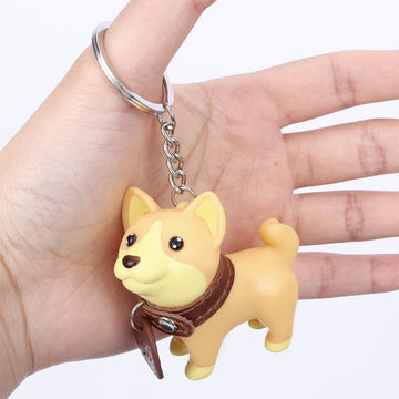 3d Shiba Inu Love Keychain 360x