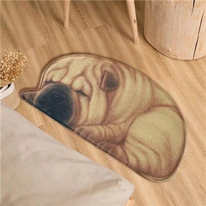 3D Sleeping Dog Shape Floor Mat Mat iLoveMy.Pet Shar-pei 2.8 x 1.3 feet 