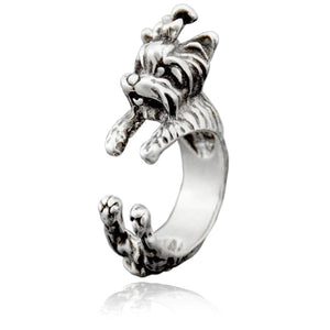 3D West Highland Terrier Finger Wrap Rings-Dog Themed Jewellery-Dogs, Jewellery, Ring, West Highland Terrier-3