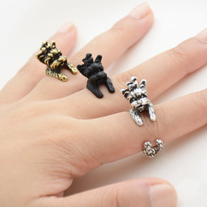 3D West Highland Terrier Finger Wrap Rings-Dog Themed Jewellery-Dogs, Jewellery, Ring, West Highland Terrier-7