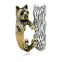 Load image into Gallery viewer, 3D Yorkshire Terrier Finger Wrap Rings-Dog Themed Jewellery-Dogs, Jewellery, Ring, Yorkshire Terrier-5