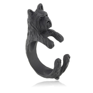 3D Yorkshire Terrier Finger Wrap Rings-Dog Themed Jewellery-Dogs, Jewellery, Ring, Yorkshire Terrier-7