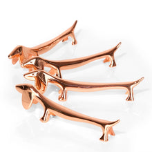 Load image into Gallery viewer, Dachshund Love Tabletop Cutlery Holders - 4 pcs-Home Decor-Cutlery, Dachshund, Dogs, Home Decor-Rose Gold-15