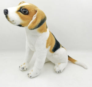 image of a beagle stuffed animal plush toy - sideview