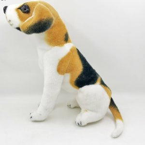 image of a beagle stuffed animal plush toy - sideview