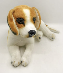 image of an adorable beagle stuffed animal plush toy in white background
