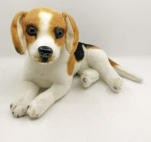Load image into Gallery viewer, image of an adorable beagle stuffed animal plush toy in white background -lying