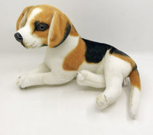 Load image into Gallery viewer, image of an adorable beagle stuffed animal plush toy in white background - lying