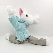 Load image into Gallery viewer, image of a bull terrier stuffed animal plush toy - blue