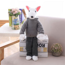 Load image into Gallery viewer, image of a bull terrier stuffed animal plush toy - grey