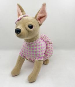 image of an adorable chihuahua stuffed animal plush toy-sideview