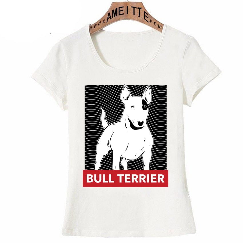 I Love My Bull Terrier Womens T Shirt-Apparel-Apparel, Bull Terrier, Dogs, T Shirt, Z1-S-1
