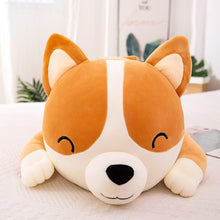 Load image into Gallery viewer, image of a corgi stuffed animal plush pillow- face view