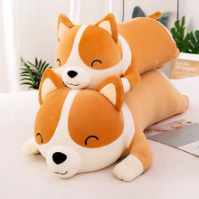 Load image into Gallery viewer, image of two corgi stuffed animal plush pillows