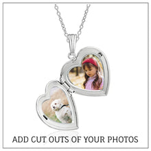 Load image into Gallery viewer, Heart-Shaped Custom Dog Necklace Locket made of Stainless Steel-Personalized Dog Gifts-Dogs, Jewellery, Necklace, Personalized Dog Gifts-3