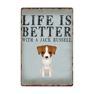Life Is Better With A Greyhound Tin Poster-Sign Board-Dogs, Greyhound, Home Decor, Sign Board, Whippet-Greyhound-9
