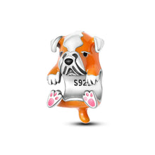 Load image into Gallery viewer, English Bulldog Charm - 925 Sterling Silver Gift for Dog Lovers-Dog Themed Jewellery-Charm Beads, Dogs, English Bulldog, Jewellery-2