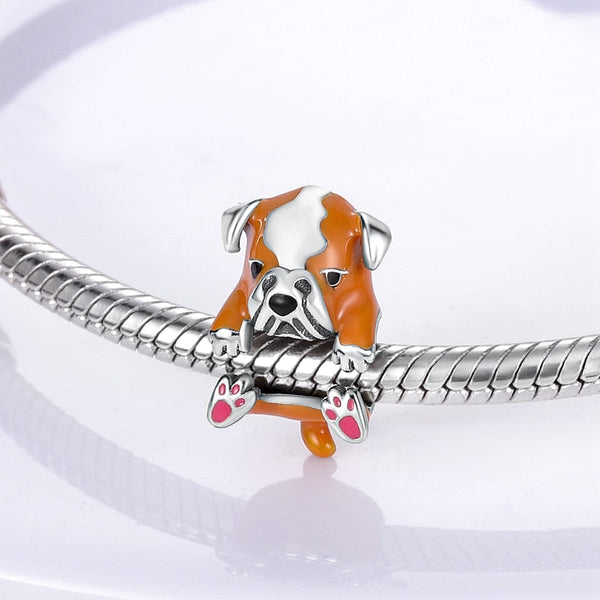 English Bulldog Charm 925 Sterling Silver Gift for Dog Lovers