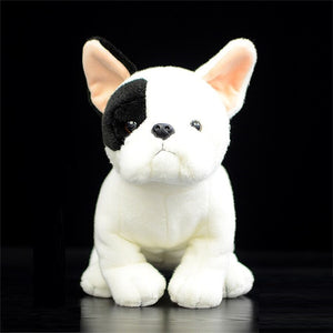 Front image of an adorable french bulldog stuffed animal plush toy standing