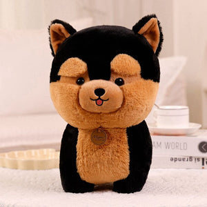 image of a german shepherd stuffed animal plush toys -brown and black