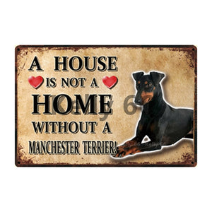 A House Is Not A Home Without A Collie Tin Poster-Sign Board-Dogs, Home Decor, Rough Collie, Sign Board-5