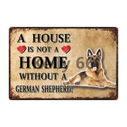 A House Is Not A Home Without A Manchester Terrier Tin Poster-Sign Board-Dogs, Home Decor, Manchester Terrier, Sign Board-13