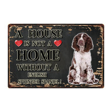 Load image into Gallery viewer, A House Is Not A Home Without A Black Labrador Tin Poster-Sign Board-Black Labrador, Dogs, Home Decor, Sign Board-4