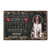 A House Is Not A Home Without A Black Labrador Tin Poster-Sign Board-Black Labrador, Dogs, Home Decor, Sign Board-4