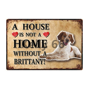 A House Is Not A Home Without A Schipperke Tin Poster-Sign Board-Dogs, Home Decor, Schipperke, Sign Board-4