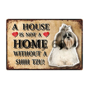 A House Is Not A Home Without A Lakeland Terrier Tin Poster-Sign Board-Dogs, Home Decor, Lakeland Terrier, Sign Board-17