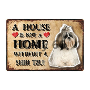 A House Is Not A Home Without A Cairn Terrier Tin Poster-Sign Board-Cairn Terrier, Dogs, Home Decor, Sign Board-10