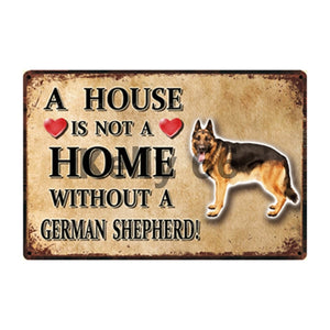 A House Is Not A Home Without A Collie Tin Poster-Sign Board-Dogs, Home Decor, Rough Collie, Sign Board-6