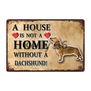 A House Is Not A Home Without A Bearded Collie Tin Poster-Sign Board-Bearded Collie, Dogs, Home Decor, Sign Board-12