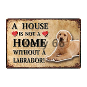 A House Is Not A Home Without A Manchester Terrier Tin Poster-Sign Board-Dogs, Home Decor, Manchester Terrier, Sign Board-20