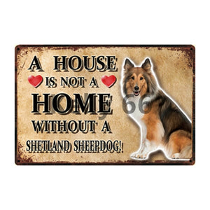 A House Is Not A Home Without A Cairn Terrier Tin Poster-Sign Board-Cairn Terrier, Dogs, Home Decor, Sign Board-16