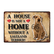 Load image into Gallery viewer, A House Is Not A Home Without A Keeshond Tin Poster-Sign Board-Dogs, Home Decor, Keeshond, Sign Board-3