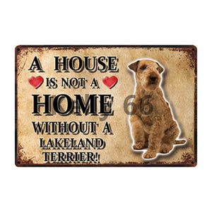 A House Is Not A Home Without A Keeshond Tin Poster-Sign Board-Dogs, Home Decor, Keeshond, Sign Board-3