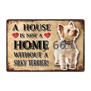 A House Is Not A Home Without A Keeshond Tin Poster-Sign Board-Dogs, Home Decor, Keeshond, Sign Board-14