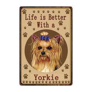 Life Is Better With A Sheltie Tin Poster-Sign Board-Dogs, Home Decor, Shetland Sheepdog, Sign Board-10