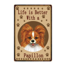 Load image into Gallery viewer, Life Is Better With A Sheltie Tin Poster-Sign Board-Dogs, Home Decor, Shetland Sheepdog, Sign Board-6