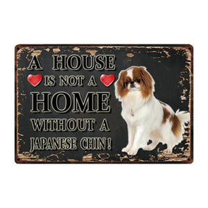 A House Is Not A Home Without A Black Labrador Tin Poster-Sign Board-Black Labrador, Dogs, Home Decor, Sign Board-9