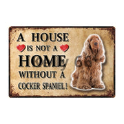 A House Is Not A Home Without A Manchester Terrier Tin Poster-Sign Board-Dogs, Home Decor, Manchester Terrier, Sign Board-6