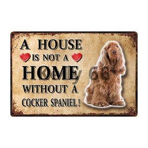 A House Is Not A Home Without A Manchester Terrier Tin Poster-Sign Board-Dogs, Home Decor, Manchester Terrier, Sign Board-6